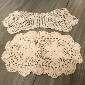 Two Crochet Cotton Doilies $5.00 AS AN ADD ON
